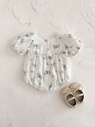 Puff Sleeve Garden Romper - RYAN AND REMI