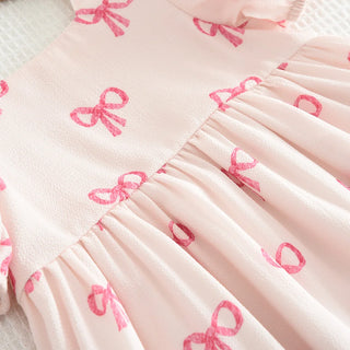 Ribbon Print Casual Dress - RYAN AND REMI