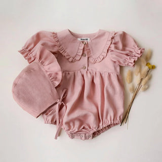Ruffle Lapel Romper Set - RYAN AND REMI