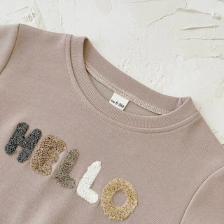 HELLO Striped Pants Set - RYAN AND REMI