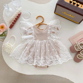 Lace Waffle Bodysuit Dress - RYAN AND REMI