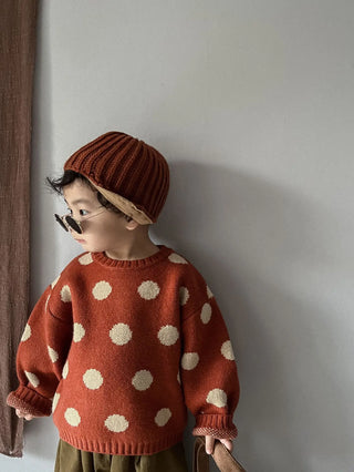 Retro Polka Dot Sweater - RYAN AND REMI