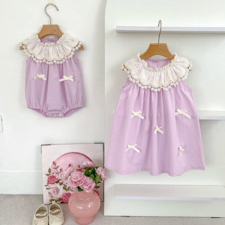 Sisters Lace Petal Collar Outfit - RYAN AND REMI
