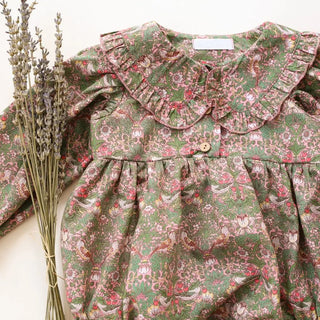 Vintage Floral Romper for Baby Girls: Perfect for Spring Weddings - RYAN AND REMI