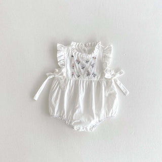 Floral Side Bow Romper - RYAN AND REMI