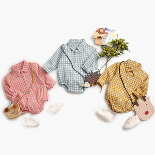 Boys Button Up Bodysuit - RYAN AND REMI