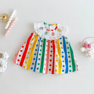 Rainbow Polka Dot Sister Outfit - RYAN AND REMI