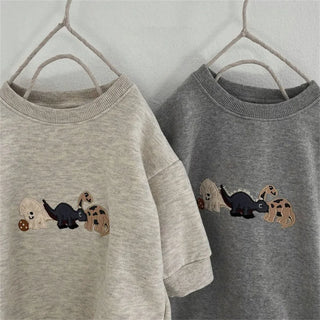 Dinosaur Embroidery Sweater Bodysuit - RYAN AND REMI