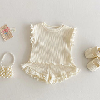 Solid Frill Shorts Set - RYAN AND REMI