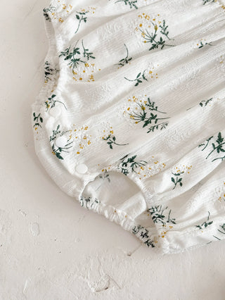 Puff Sleeve Garden Romper - RYAN AND REMI