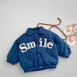 Smile Embroidery Puff Jacket - RYAN AND REMI