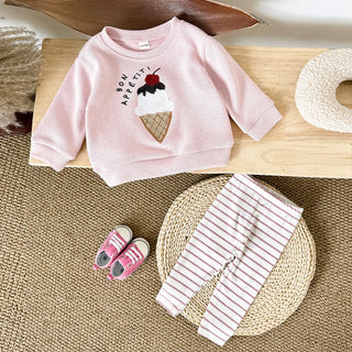 Cherry Ice Cream Stripe Set - RYAN AND REMI