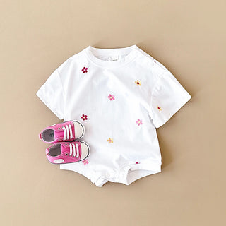 Floral Print Cotton Bodysuit - RYAN AND REMI
