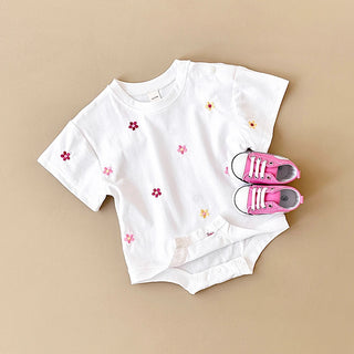 Floral Print Cotton Bodysuit - RYAN AND REMI