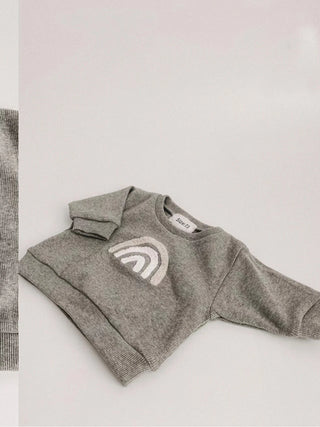 Fuzzy Rainbow Sun Jogger Set - RYAN AND REMI