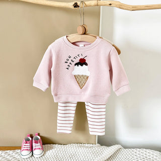 Cherry Ice Cream Stripe Set - RYAN AND REMI