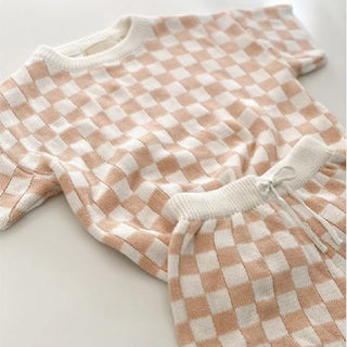 Checkered Knitted Resort Set - RYAN AND REMI