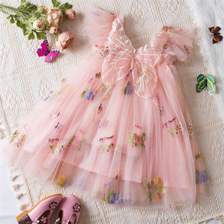Floral Butterfly Tulle Dress - RYAN AND REMI