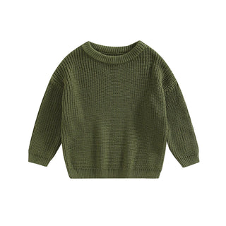 Oversized Knitted Round Neck Sweater - RYAN AND REMI