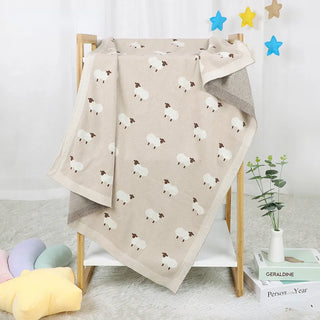 Sheep Print Baby Blanket - RYAN AND REMI