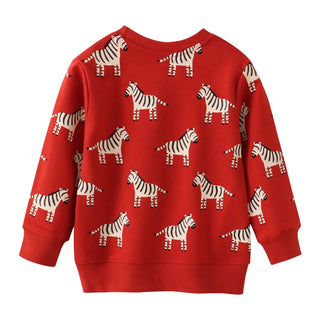 Printed Long Sleeve Sweater - RYAN AND REMI