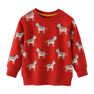 Printed Long Sleeve Sweater - RYAN AND REMI