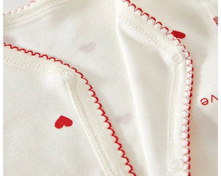 Newborn Red Heart Print Jumpsuit - RYAN AND REMI