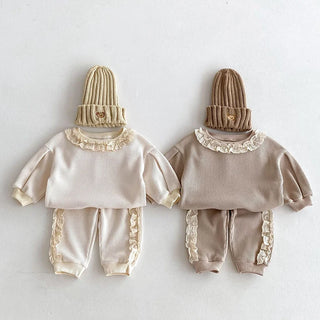 Ruffle Lace Jogger Set - RYAN AND REMI