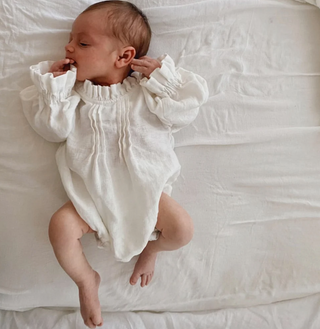 Girls Long Sleeve Linen Bodysuit - RYAN AND REMI