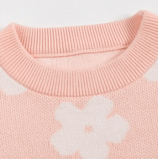 Pink Flower Knitted Set - RYAN AND REMI