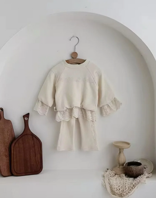 Lace Sweatshirt Pants Set - RYAN AND REMI