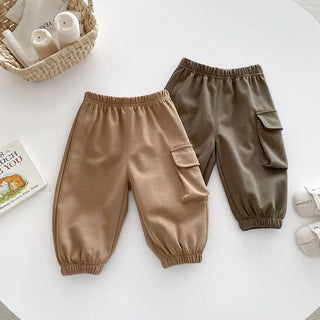 Solid Cargo Jogger Pants - RYAN AND REMI