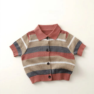 Boys Button Up Knit Shirt - RYAN AND REMI