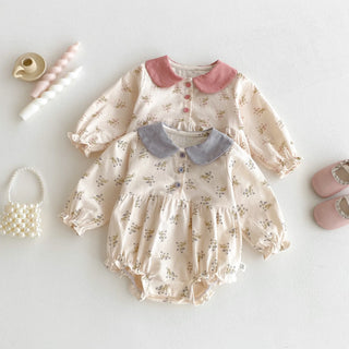 Floral Doll Collar Romper - RYAN AND REMI