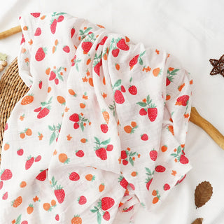 Printed Muslin Cotton Baby Swaddle - RYAN AND REMI