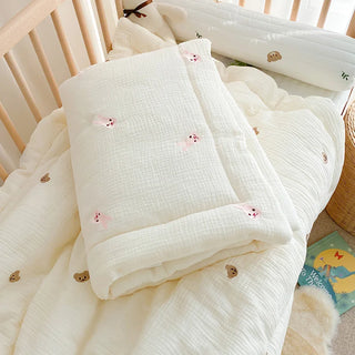 Soft Thick Quilted Blanket Crib Bedding - RYAN AND REMI