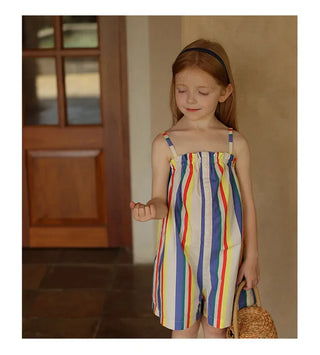 Sling Striped Overalls Jumpsuit - RYAN AND REMI