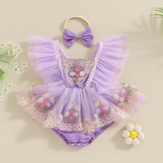 Newborn Fly Sleeve Romper - RYAN AND REMI