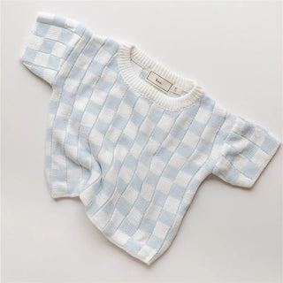 Checkered Knitted Resort Set - RYAN AND REMI