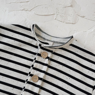 Striped Button Up Jumpsuit - RYAN AND REMI