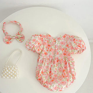 Sorbet Ruffle Floral Romper - RYAN AND REMI