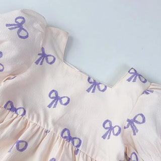 Ribbon Print Casual Dress - RYAN AND REMI