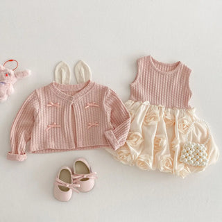 Rose Dress Cardigan Outfit - RYAN AND REMI