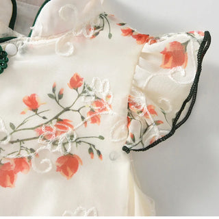 Mandarin Fly Sleeve Romper Set - RYAN AND REMI