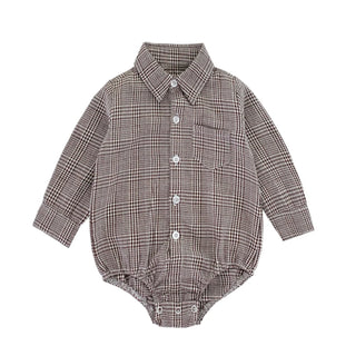 Boys Button Up Bodysuit - RYAN AND REMI