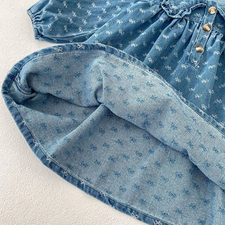 Printed Denim Sister Outfit - RYAN AND REMI