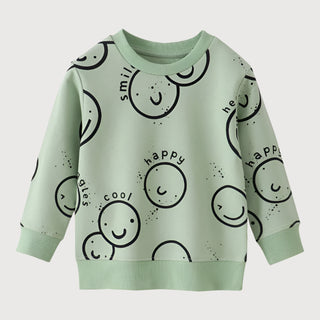 Printed Long Sleeve Sweater - RYAN AND REMI