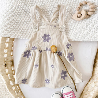 Corduroy Flower Dress - RYAN AND REMI