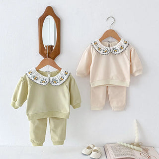 Embroidery Collar Jogger Set - RYAN AND REMI