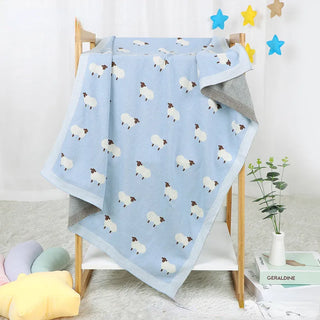 Sheep Print Baby Blanket - RYAN AND REMI